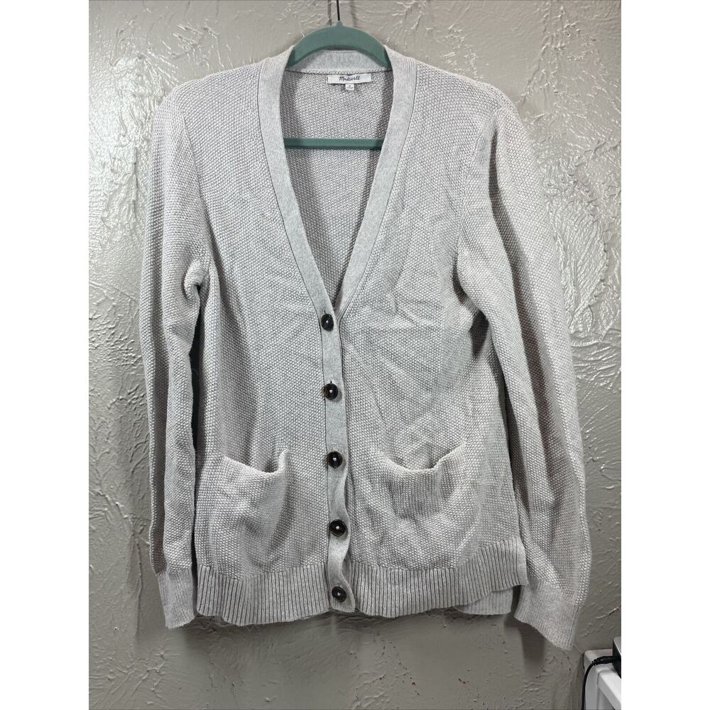 Madewell Women’s Gray Cardigan‎ Long Sleeve Button Down Sweater Size Medium